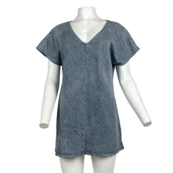 V Neck Casual Dress Grey - Picture 1 of 3